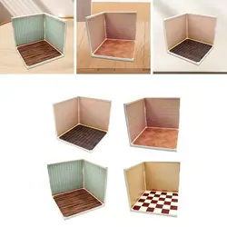 1:12 Backdrop Scene Organizer,Simulation Room Background,DIY Cabin Model,Photo Board Layout,Scene Display for Action Figures