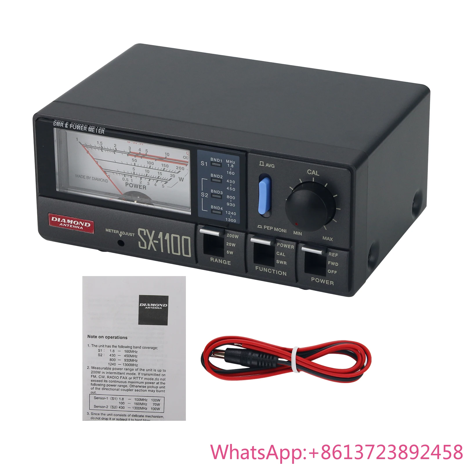 

SX-1100 Original Quad-Band SWR Meter SWR Power Meter SWR Power Watt Meter for Diamond Antenna