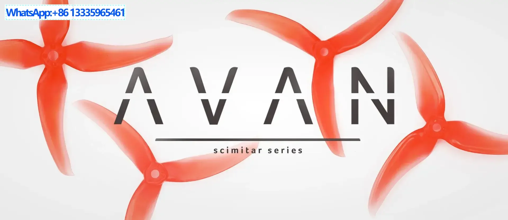 

6 пар серебряной ласточки AVAN Scimitar 5026 5028 5030, трехстулковый 5-дюймовый крестообразный пропеллер красного цвета