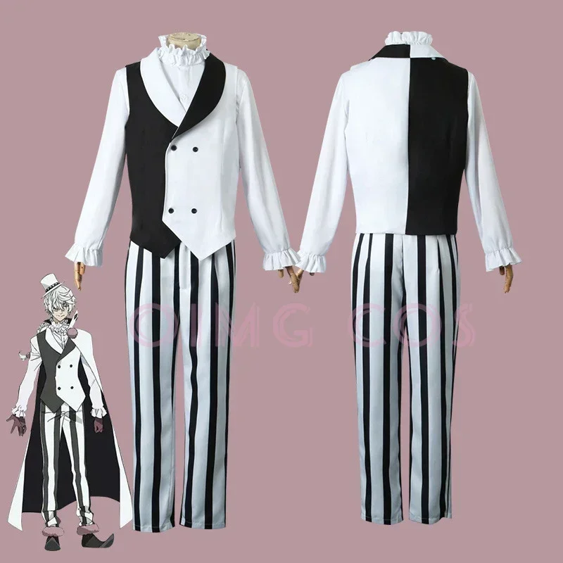 Nikolai Gogol Cosplay Bungo Stray Dogs Costume Man and Woman Khaki Trench Coat Black Uniform Suits Unisex Wig Accessories