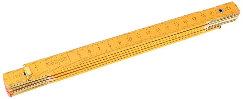 Righello pieghevole in legno da carpentiere portatile da 100 cm/39 pollici