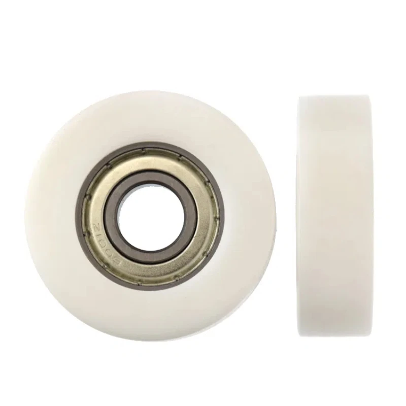 بكرة محمل مغلفة بالبلاستيك مع عجلة لولبية ودحرجة من النايلون ، M10x45x14mm ، C3L12M10 ، 1 144