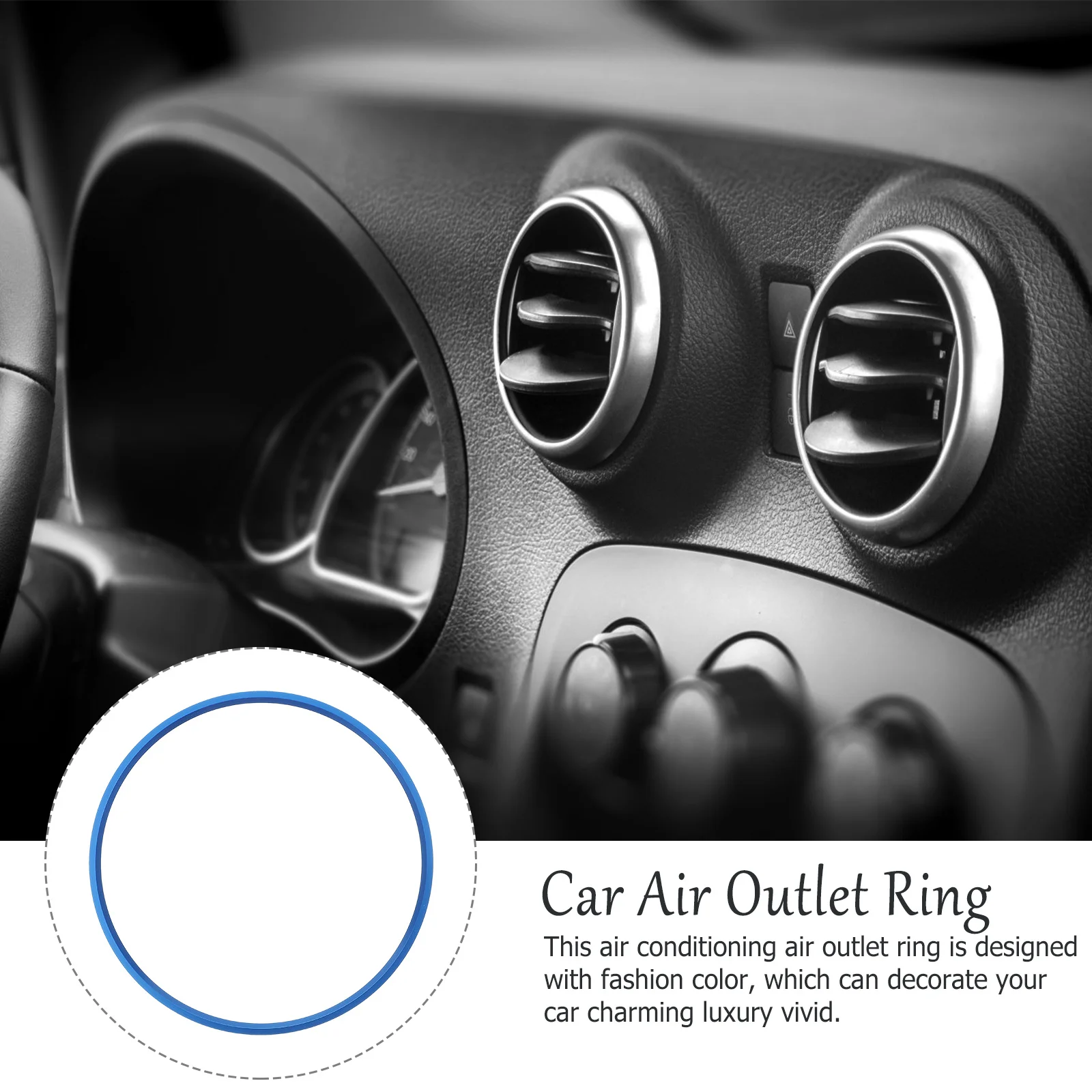 

5Pcs Car Air Conditioning Outlet Ring Premium Craftsmanship Vent Trim for Auto Interior Upgrade Car Air Vent Ring