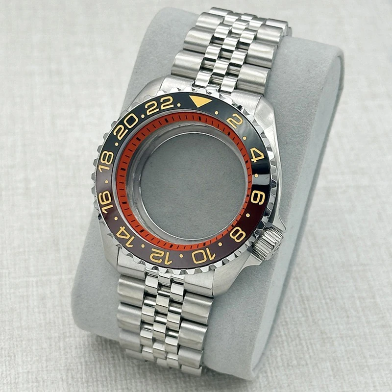 Mod 42mm High Quality SKX007 Watch Case Set Domed Double-Layer Sapphire Crystal 3.8 Crown Position Fit NH35 NH36 4R 7S Movement
