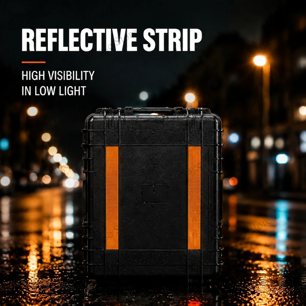 portable-equipment-carrying-case-with-reflective-strip-waterproof-seal-for-electrical-test-tools-workshop-and-field-service-gear
