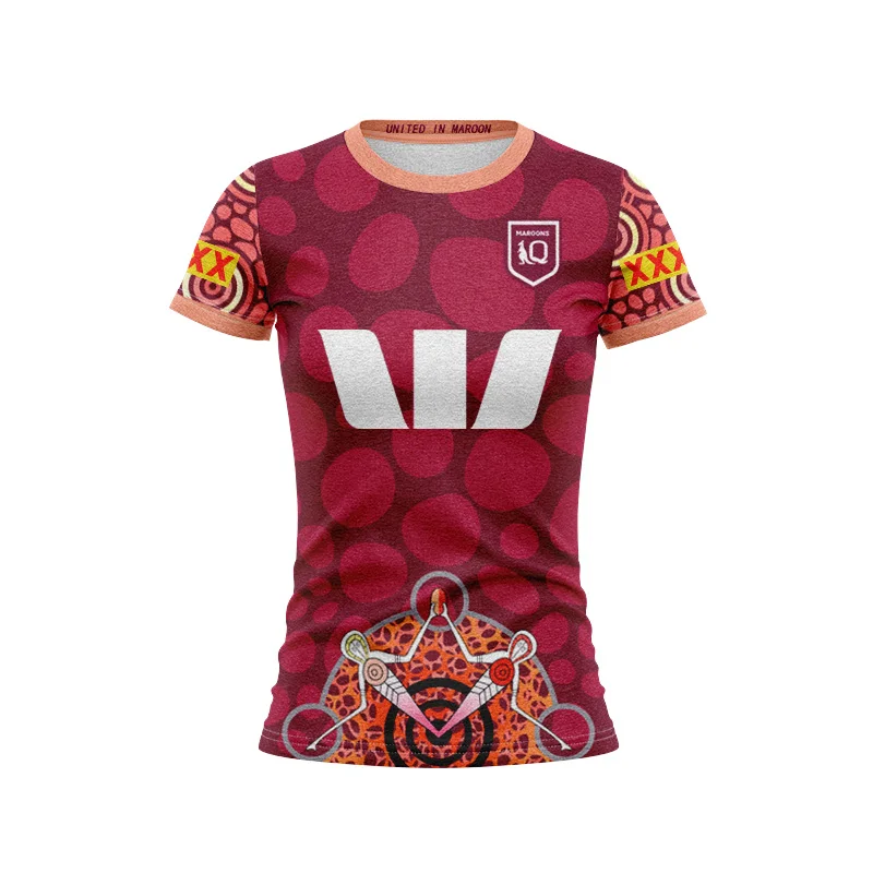 2024 Queensland Maroons State Of Origin Home/ Away Rugby Jersey - Women's Size: S-3XL （Print Custom Name Number）