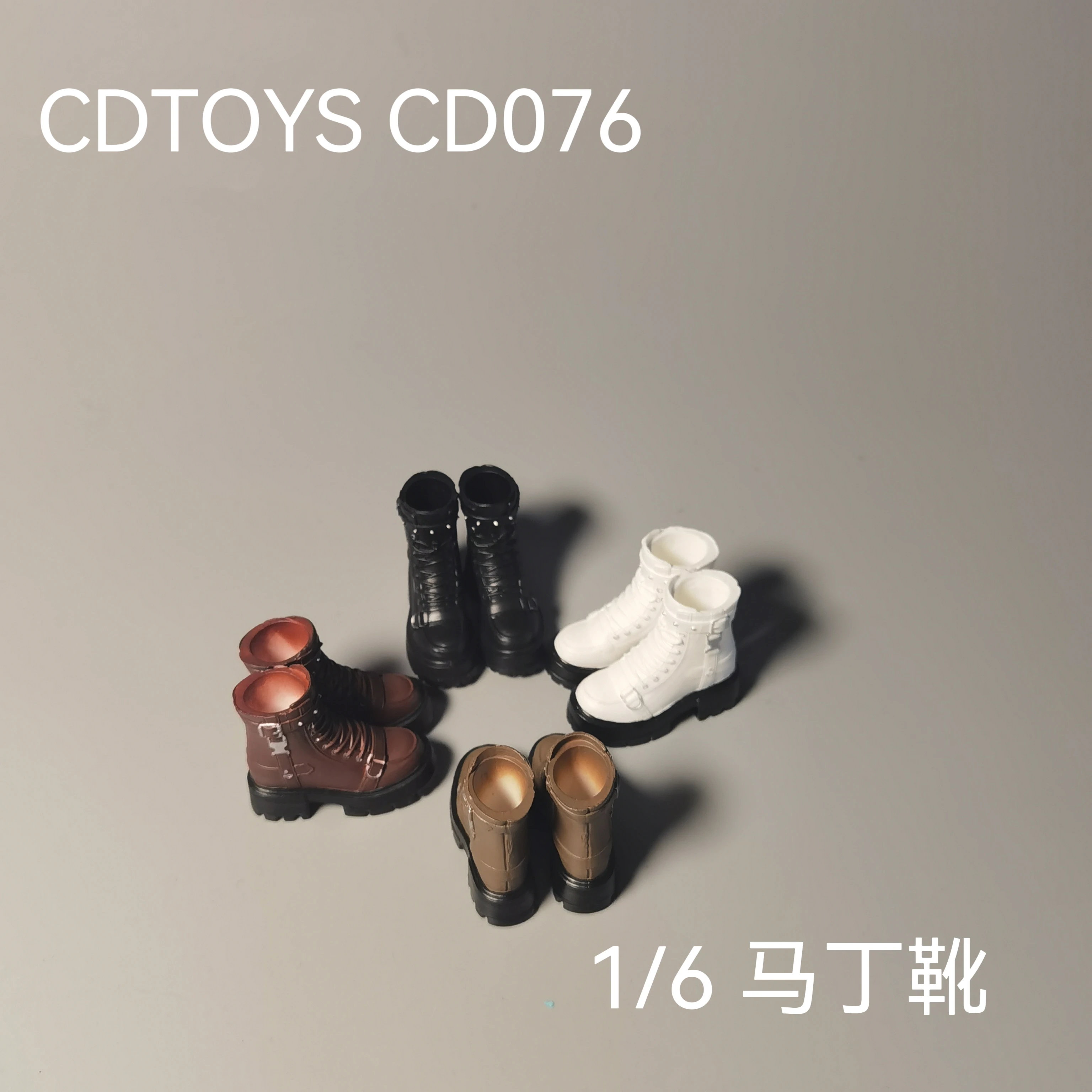 cdtoys cd076 1/6 Scale Female Soldiers Rivet Thick Heel Short Tube Martin Boots Thick Soled Shoes Fit 12 inch Action Figure Body