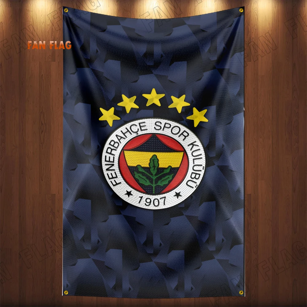 90x150CM Football Game FC Fenerbahces 1907 Flag Polyester Digital Printing Banner For Garage or Out door Decoration