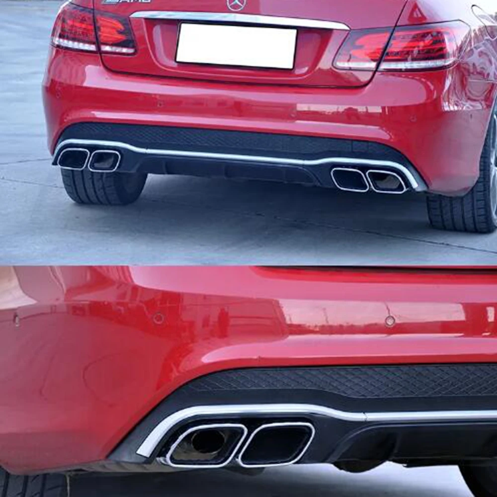 E53 E63 AMG Rear Diffuser With Exhaust Pipe For Mercedes Benz E Coupe W207 C207 E200 E250 E260 E350 2014-2015 Car Accessories E