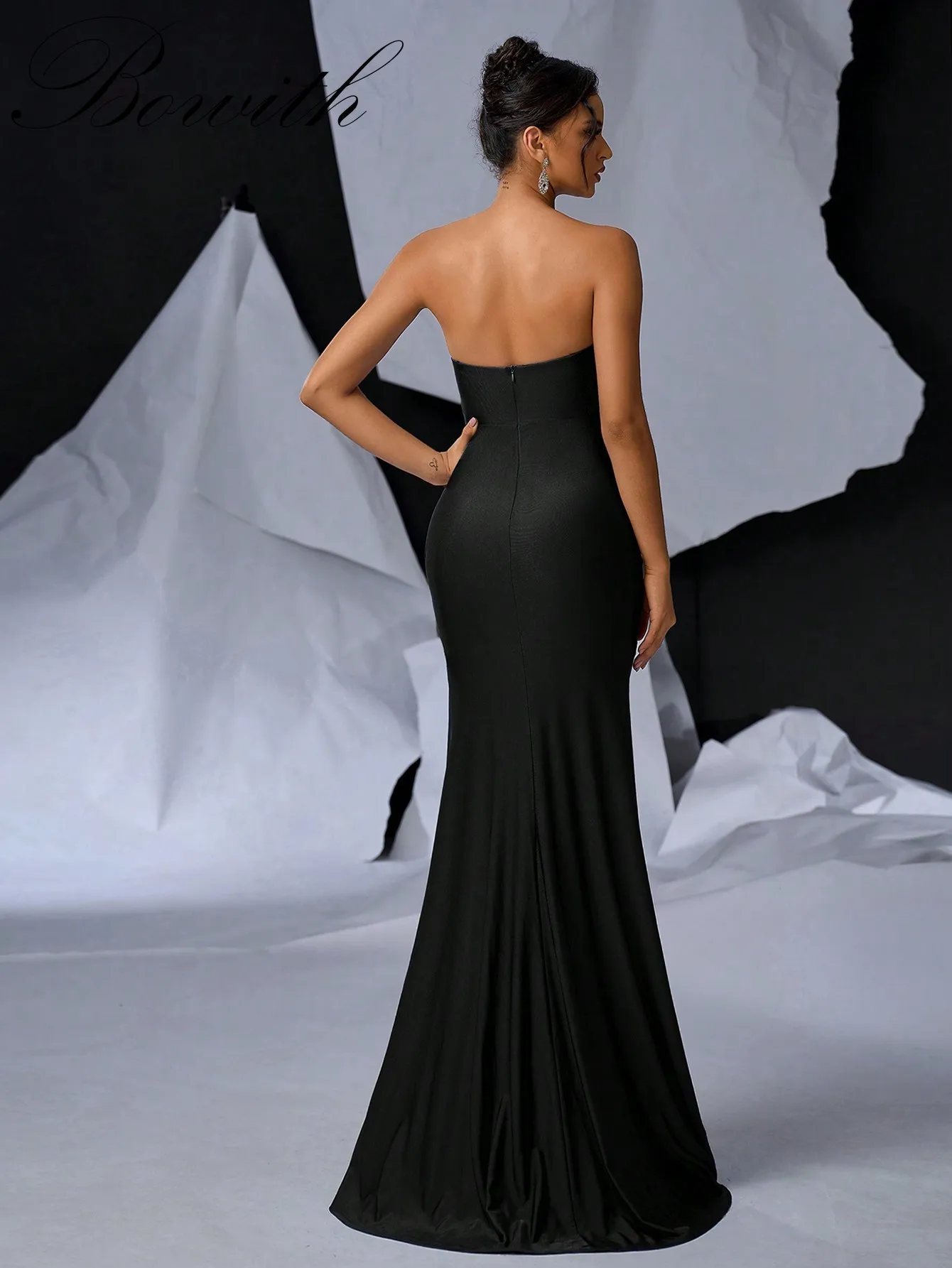 

Customized Women's Solid Pleated Ruched Glamorous Party Dress evening dresses prom dresses party dresses women evening