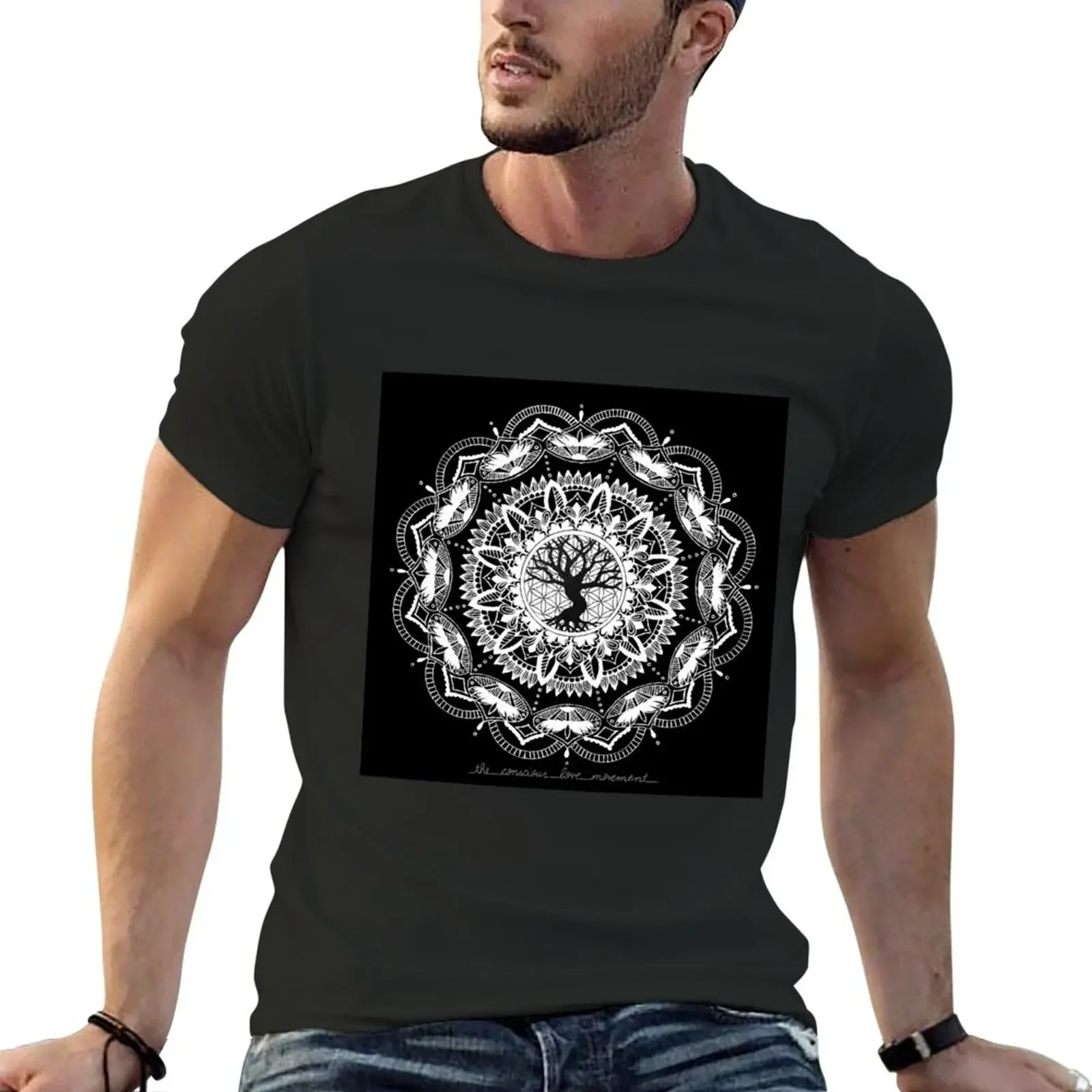 Conscious Love Mandala #2 T-Shirt graphic tee shirt vintage anime shirt customs mens t shirt