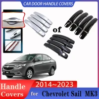 Para Chevrolet sail 3 MK3 Aveo 2014 ~ 2022 2015 manijas de puerta de coche cubiertas antioxidantes decoración protectora contra arañazos Exterior accesorios de coche
