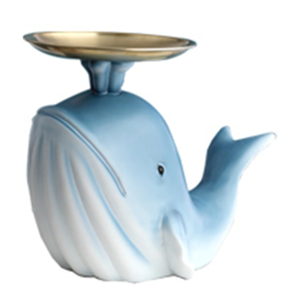 

Whale Figurine Candy Storage Tray Tissue Napkin Storage Box Home Decoration Statue Home Decor Sculpture Craft Gifts