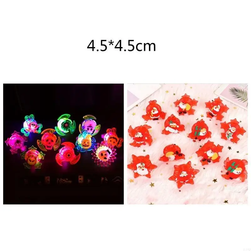 F19F خاتم متوهج للأطفال للعب في Night 5 PCS Kids Halloween Profents Kids Fally Present