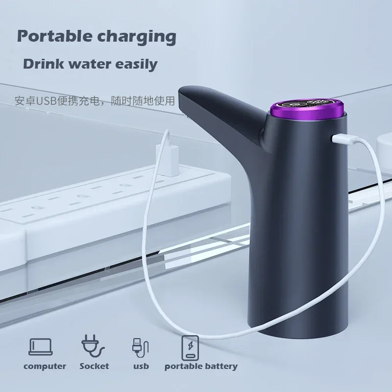 Homdd-Dispensador de água automático portátil, detecção inteligente, bomba de água elétrica, USB recarregável para água barril, casa