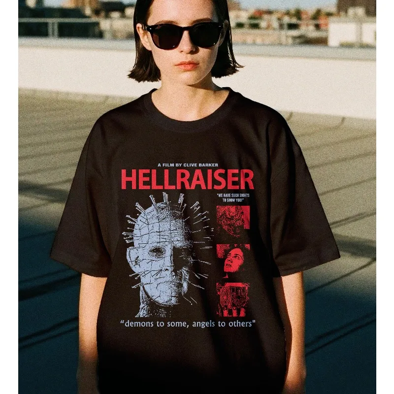 Hellraiser 1987 T-Shirt Pinhead Clive Barker Cenobites Shirt Cult Classic Fan Tee unisex Loose and Breathable cotton T-shirt Top