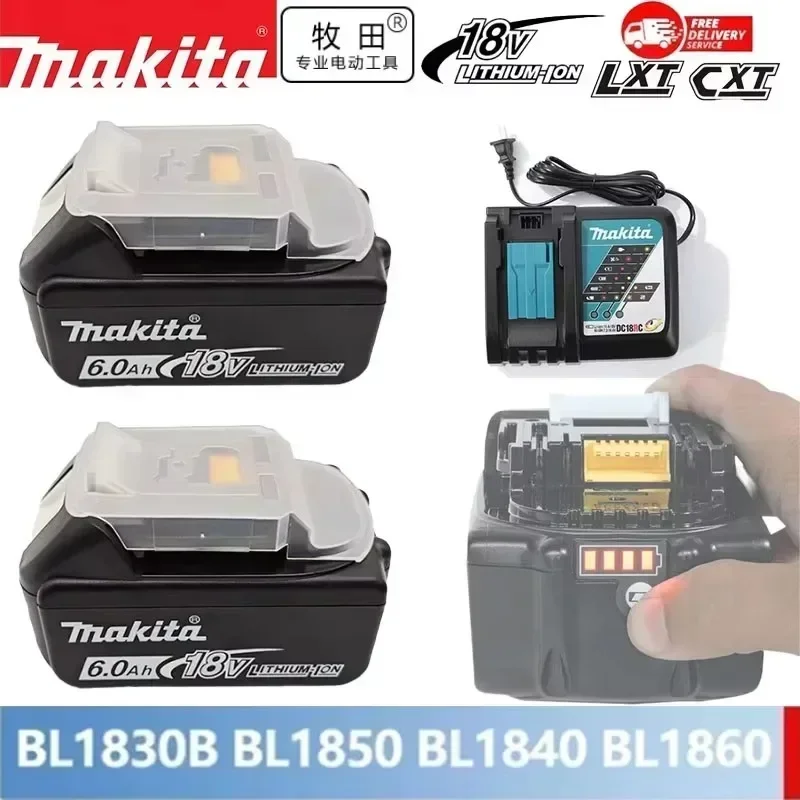 

100% оригинальный/оригинальный аккумулятор Makita 18 В bl1850b BL1850 bl1860 bl 1860 bl1830 bl1815 bl1840 LXT400 6,0 Ач для инструментов Makita, дрели