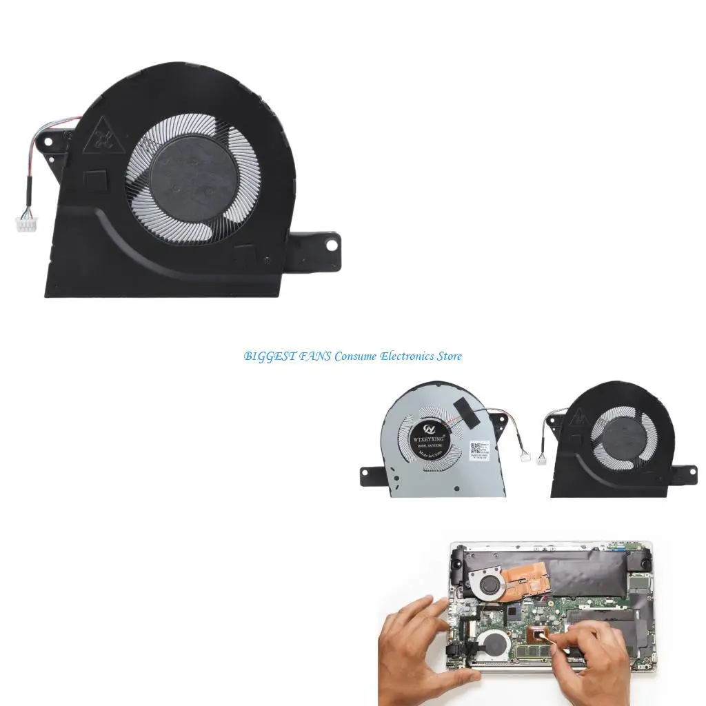 

CPU Cooling Fan Laptop Coolers Portable Heatsink Fan DC5V 4Pin Radiator