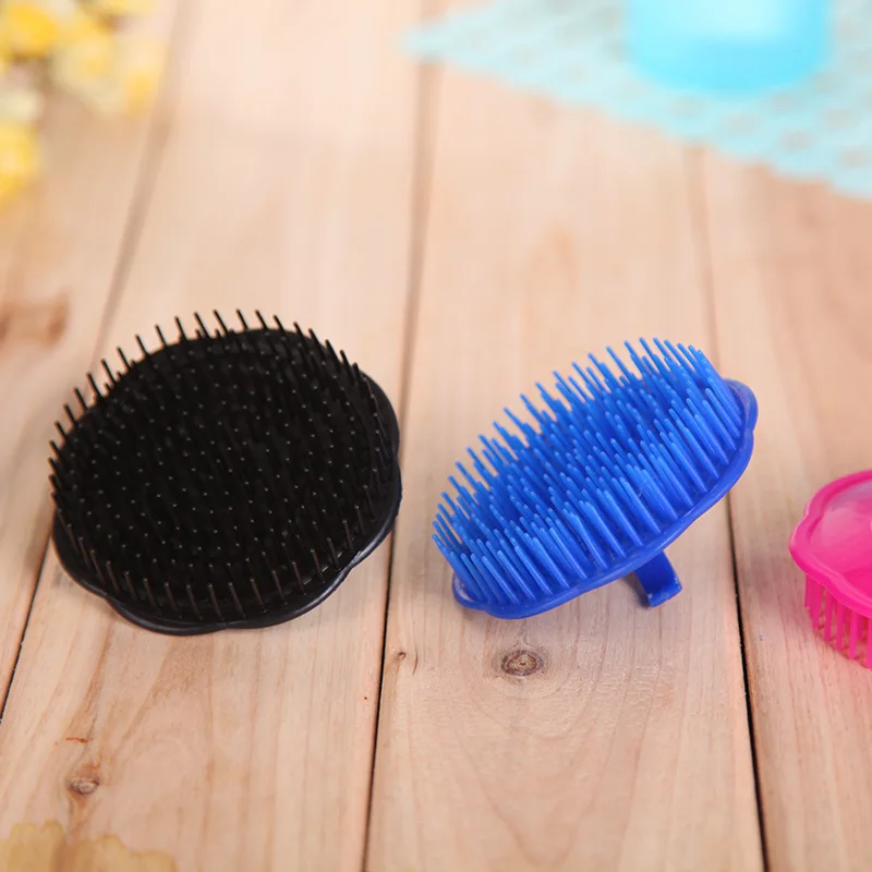 Masajeador de cuero cabelludo de silicona suave, cepillo para lavar el cabello, productos de baño, peine para lavar el cabello, cepillo de baño de limpieza anticaspa, 1 ud.
