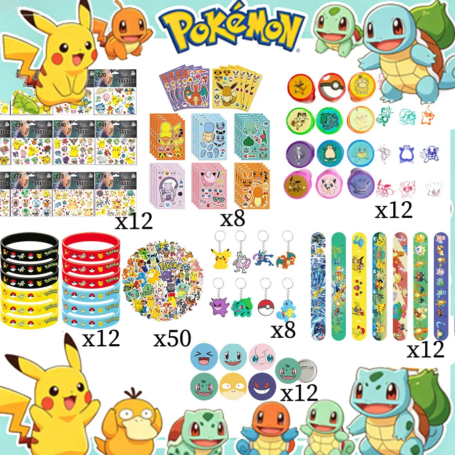 Pokemon Pikachu Party-Dekorationsset: Pappbecher, Teller, Servietten, Tischdecke, Geburtstagszubehör, verschiedene Ausführungen verfügbar