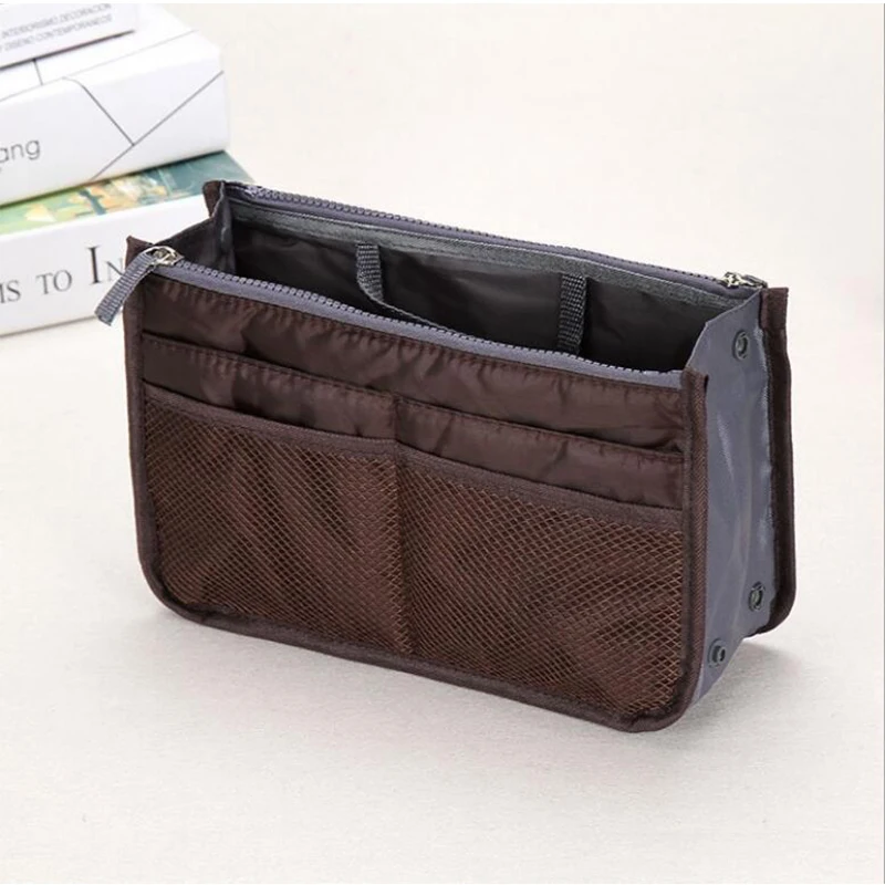 Organizer Insert Bag Women Nylon Travel Insert Organizer Handbag Purse Large Liner Makeup Cosmetic Bag Cheap Female Tote Pouch