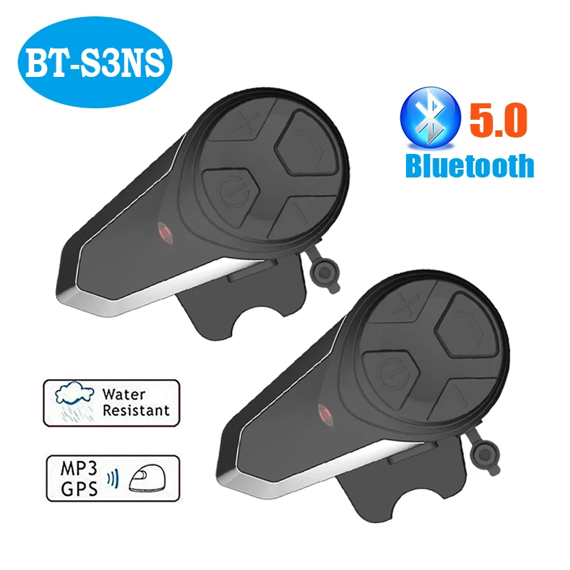 

Bluetooth-гарнитура BT-S3NS для мотоциклетного шлема: интерком, музыкальный плеер, водонепроницаемая рация, FM-радио, беспроводная связь 5.0, шумоподавление