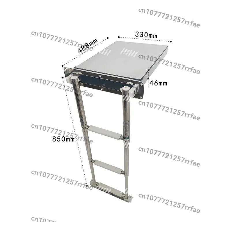 Boarding ladder hanging ladder high-quality 304 stainless steel box  folding ladder can store  boat marine yacht