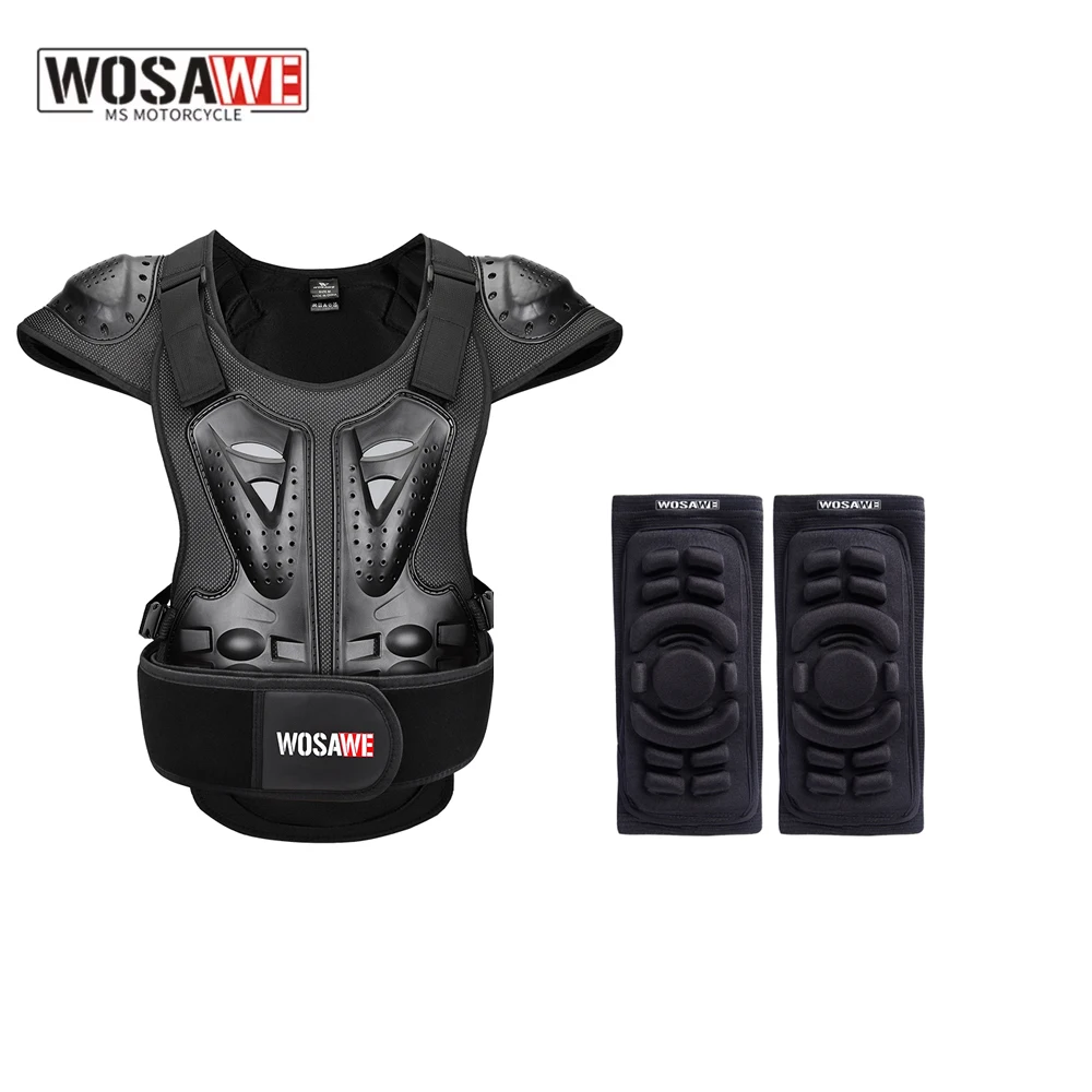 WOSAWE Adult Motorcycle Armor Vest Chest  Back Spine Support Body Protective Gear Motocross Snowboarde Skate Racing Skateboard