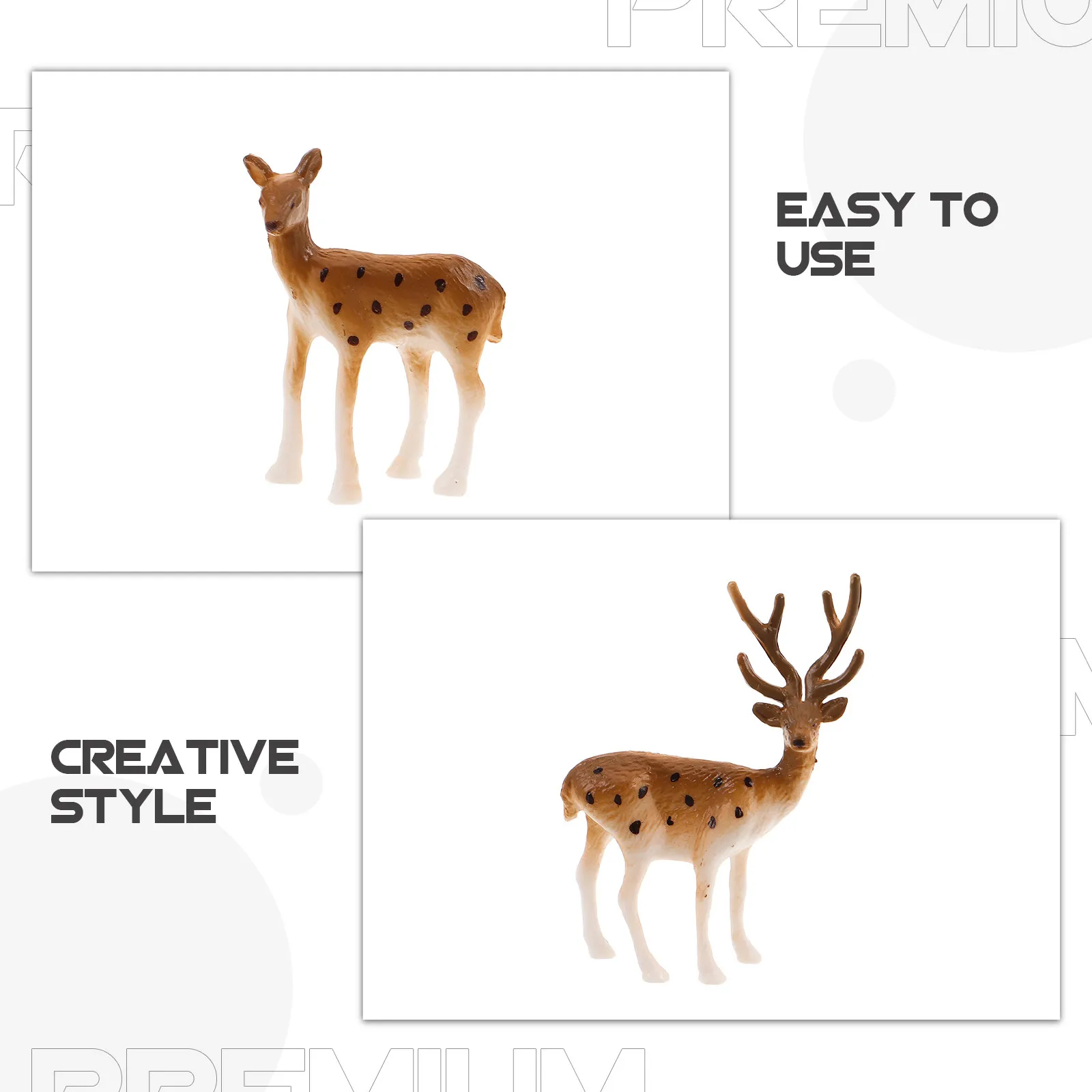 Christmas Deer Cake Toppers 20 Pack Realistic Animal Figurines for Holiday Cake and Party Decorations