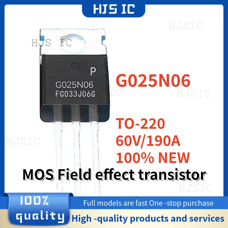 10-20-50PCS 100% NEW G025N06 HYG025N06LS1P TO-220 60V 190A MOS Field effect transistor In Stock