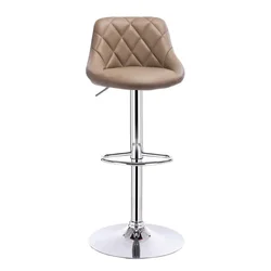 1PC Sedia da bar girevole regolabile in altezza Sgabello da bar girevole in pelle/velluto Sgabello alto sollevabile con poggiapiedi per la decorazione della casa del pub