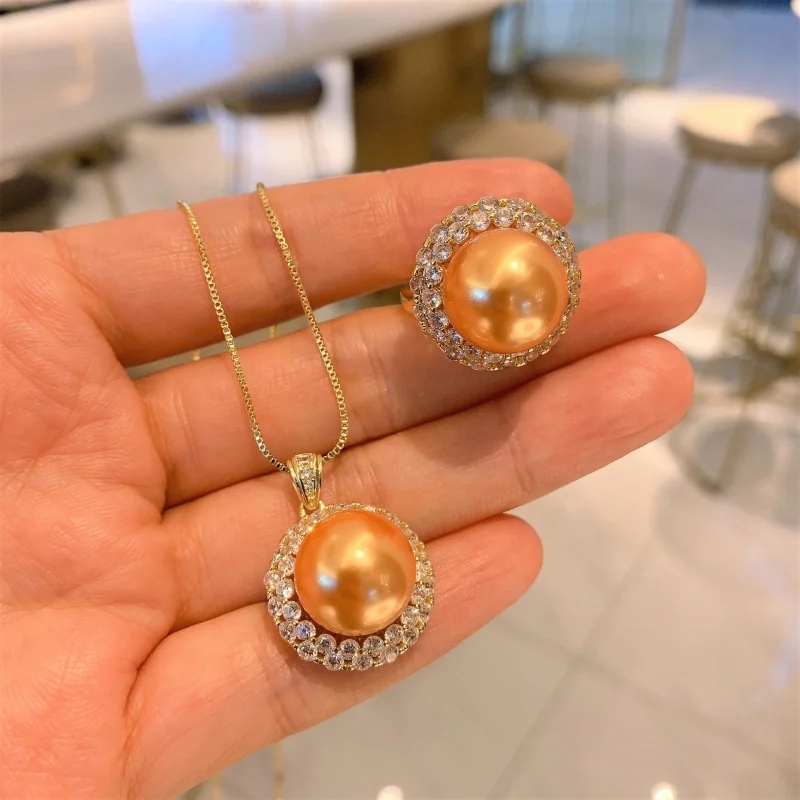 

Australian Mother-of-Pearl Pearl Set Pendant Ring Women's Hair