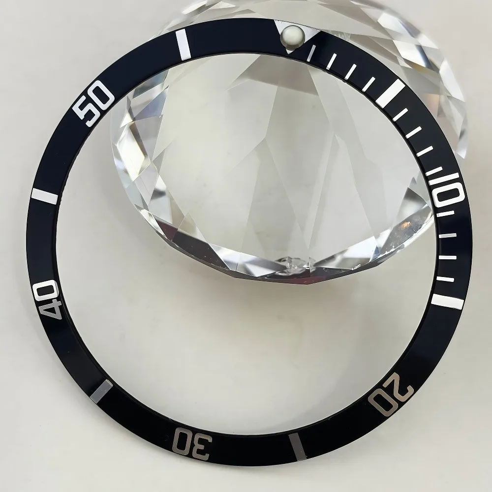 Retro 36.5mm Bezel Aluminium Luminous Watch Bezeg for Submariner NH35 NH34 Diving Watch Bezel Ring Parts Men's Accessory