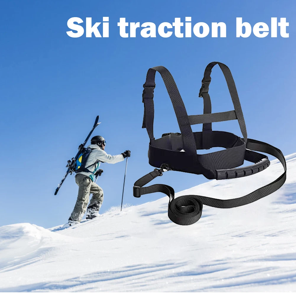 

Kids Ski Harness Strap Skating Trainer Skating Skiing Rope Shoulder Strap with Handle Anti-fall Skating Traction Belt Adjustable