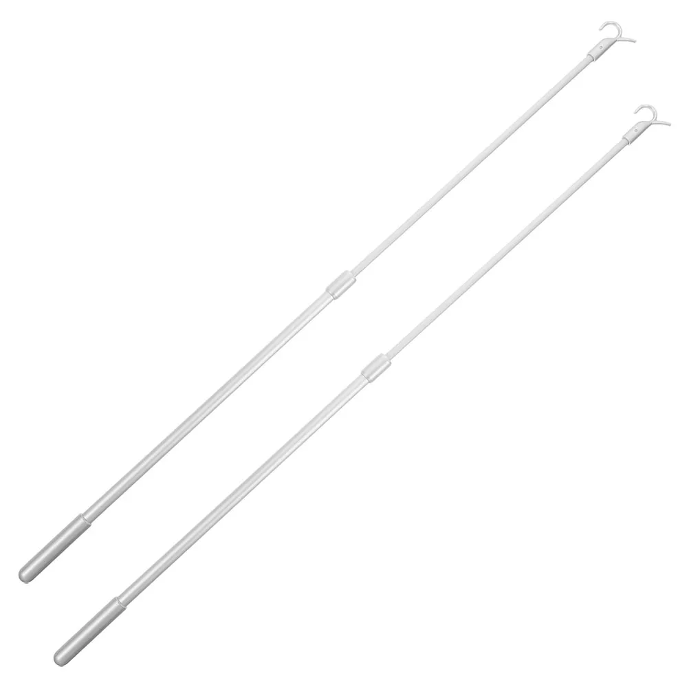 

2pcs Telescopic Curtain Rod Aluminum Alloy Expandable Drapery Pull Rods Blinds Wand Modern Window Accessories