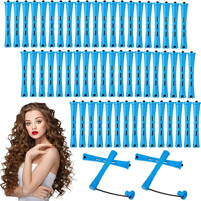 60 Pieces Hair Perm Rods Professional Hairstyling Accessory Barber Shop Hairs Curlers Hairdressing Accessories