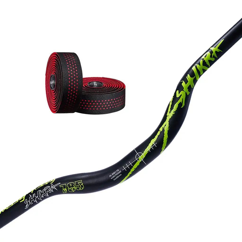 

Bicycle Handlebar with Wrap, Bicycle Swallow-Shaped Handlebar Mountain Bike MTB Riser Handlebars Bike Parts -720mm
