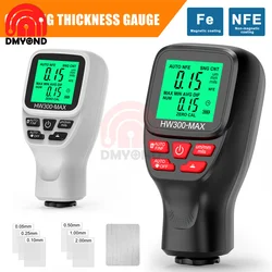 Digital HW300-MAX 0-2000UM Car Paint Film Tester Paint Coating Thickness Gauge with Highly Sensitive Probe For Metal Processing