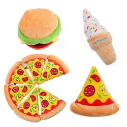 Pet Cute Plush Toy Simulation Pizza Hamburger Ice Cream Sound Toy Pet Dog Cat Supplies