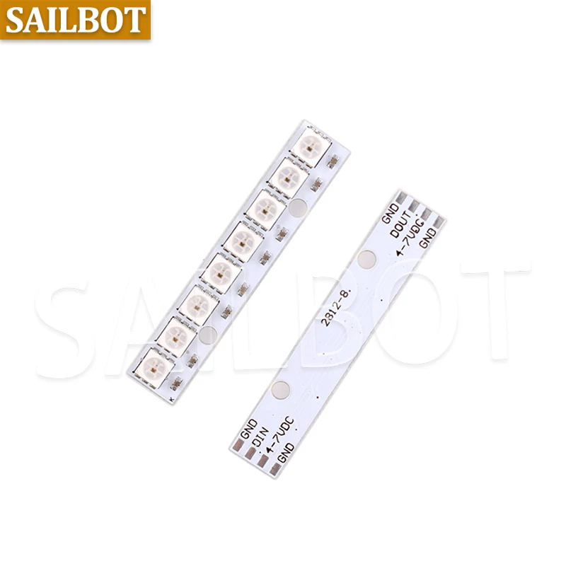 Led strip 8Bit Channel WS2812 5050 RGB 8 LED Light Built-In Full Color-Driven Development Board Strip Driver Board
