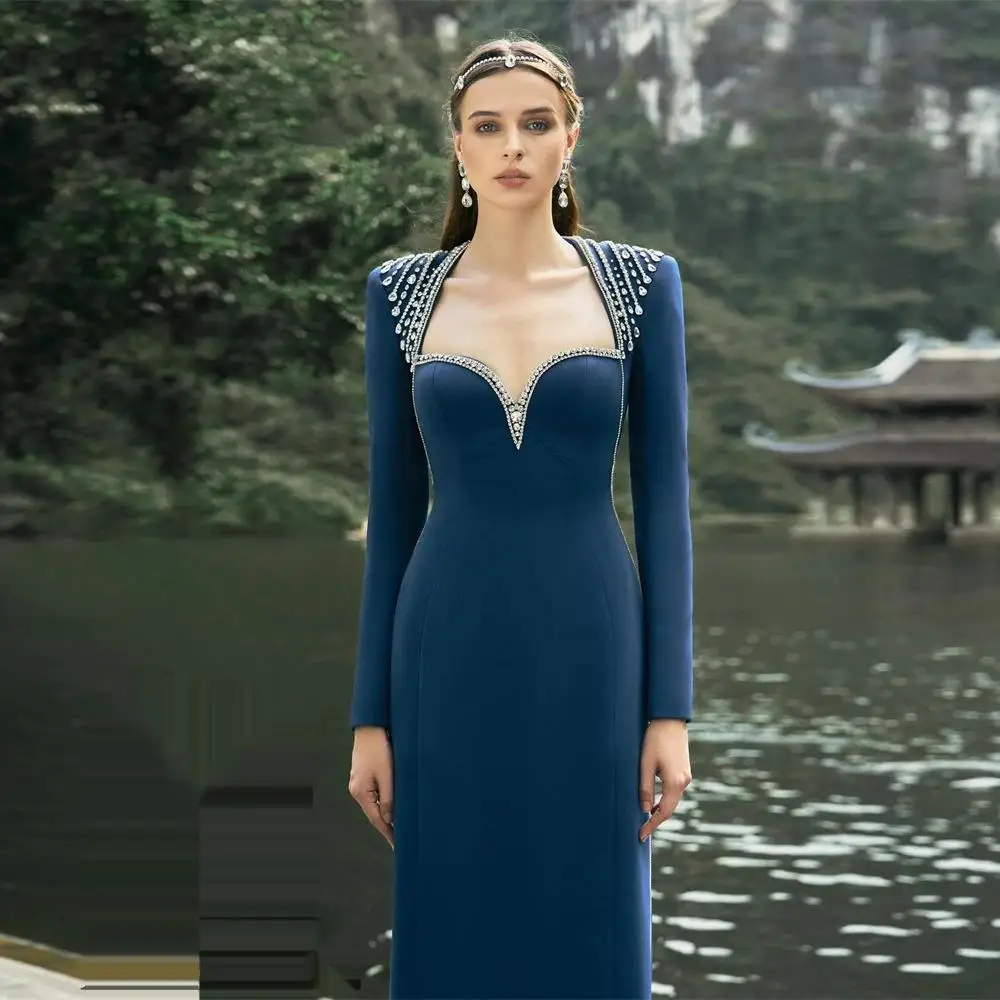 Evening Dress Dirlls Birthdays Long Sleeves Floor Length Elegant Wedding Party Gowns For Women Arab 2024