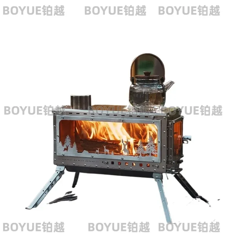 3F UL GEAR Wood Stove Fever 2.0 Outdoor Multi-function Tent Burning Stove 304 Stainless Steel Heating Firewood Stove
