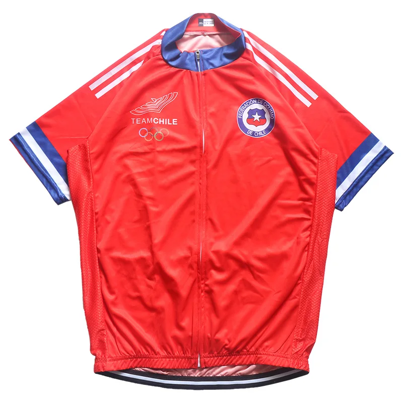 Trikot Radfahren Chile Team Kurzarm Straße MTB Shirt Fahrrad Fahrrad tragen Sport xco Outdoor atmungsaktive Top Stoff Feuchtigkeit Docht