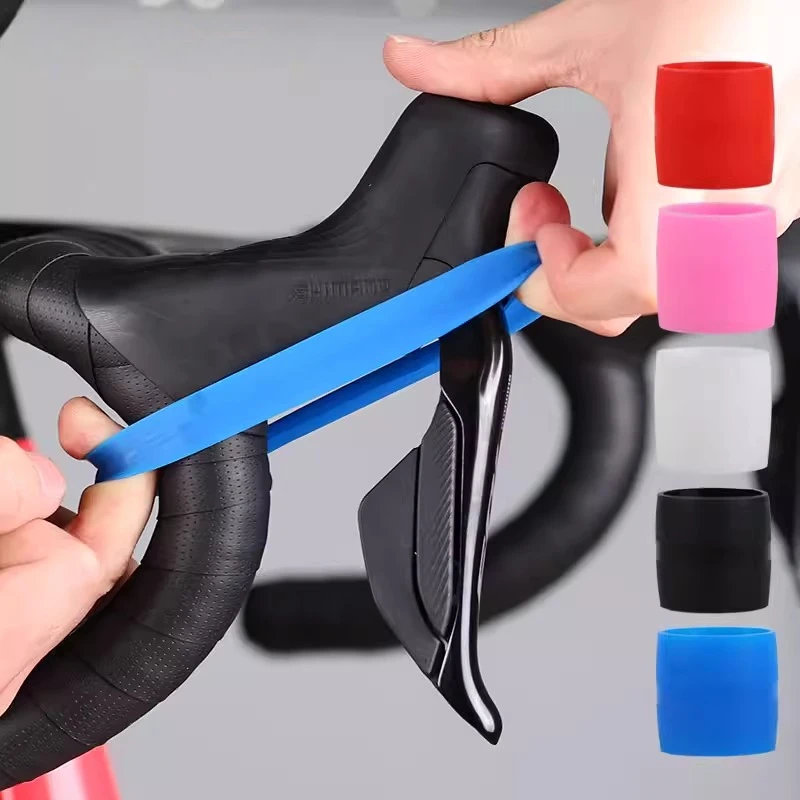 Road Bike Handlebar Band Lightweight Silicone Bandage Locking Ring Binding Mouth Bicycle Handlebar Tape Bicycle Accessories