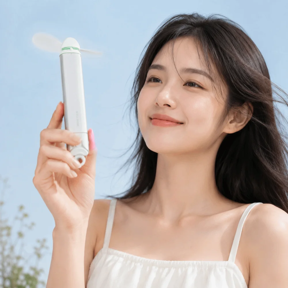 Multi-Functional Handheld Mini Handheld Fan Low Noise Portable Mini Electronic Fan Rechargeable Durable Cooling Fan Travel