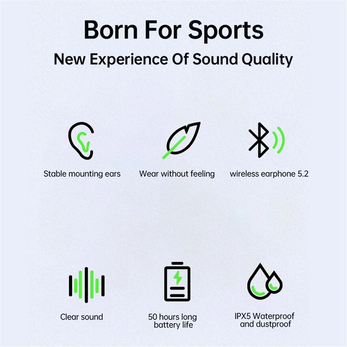 A57G-F2 TWS Bezprzewodowy zestaw słuchawkowy Bluetooth nauszny sportowy zestaw słuchawkowy z redukcją szumów Zestaw słuchawkowy do rozmów Stereofoniczny zestaw słuchawkowy do muzyki-biały