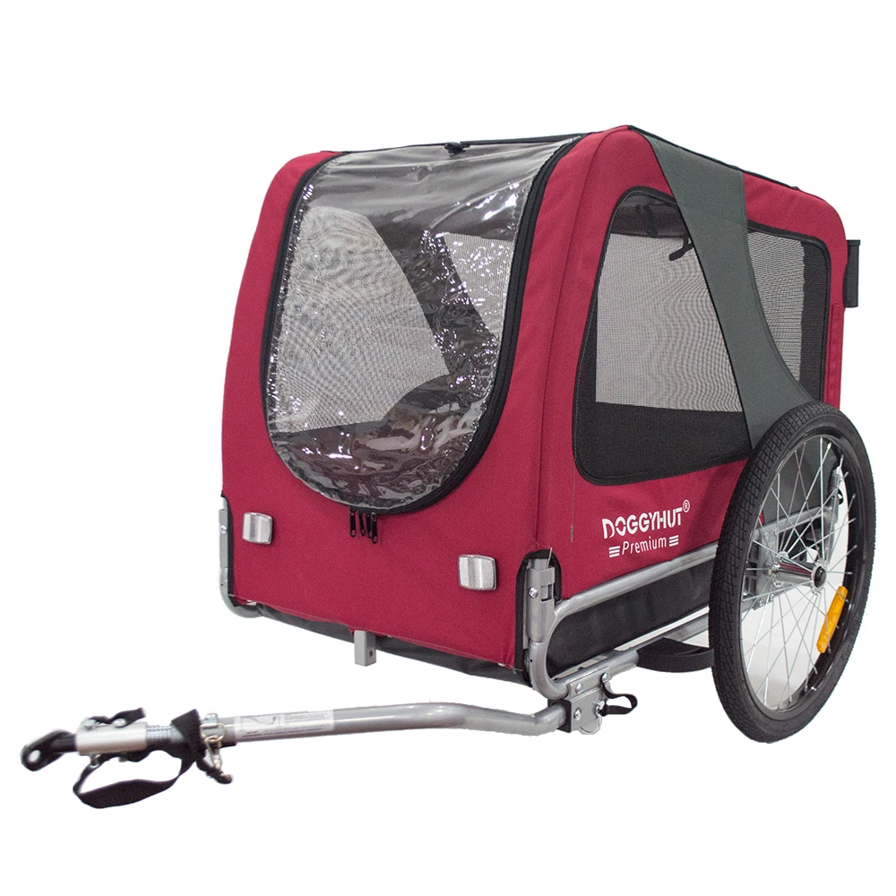 دراجة مقطورة مصنع الجملة دراجة الحيوانات الأليفة مقطورة M L XL حجم الكلب دراجة مقطورة الإفراج السريع وسهلة قابلة للطي 2 في 1 عربة