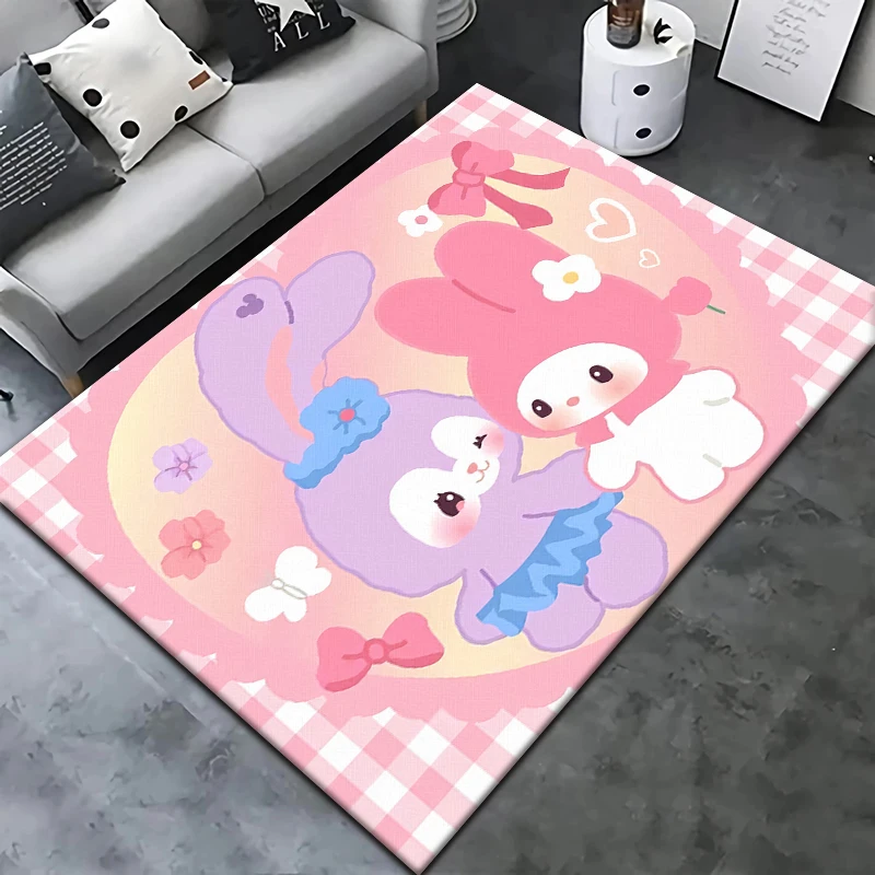 StellaLou,Cute beauty Cartoon HD Printed Carpet. Living Room,Entry Door,Home Decor,Sofa,bed,Chair,Table,Rug. Non-slip,Picnic Mat