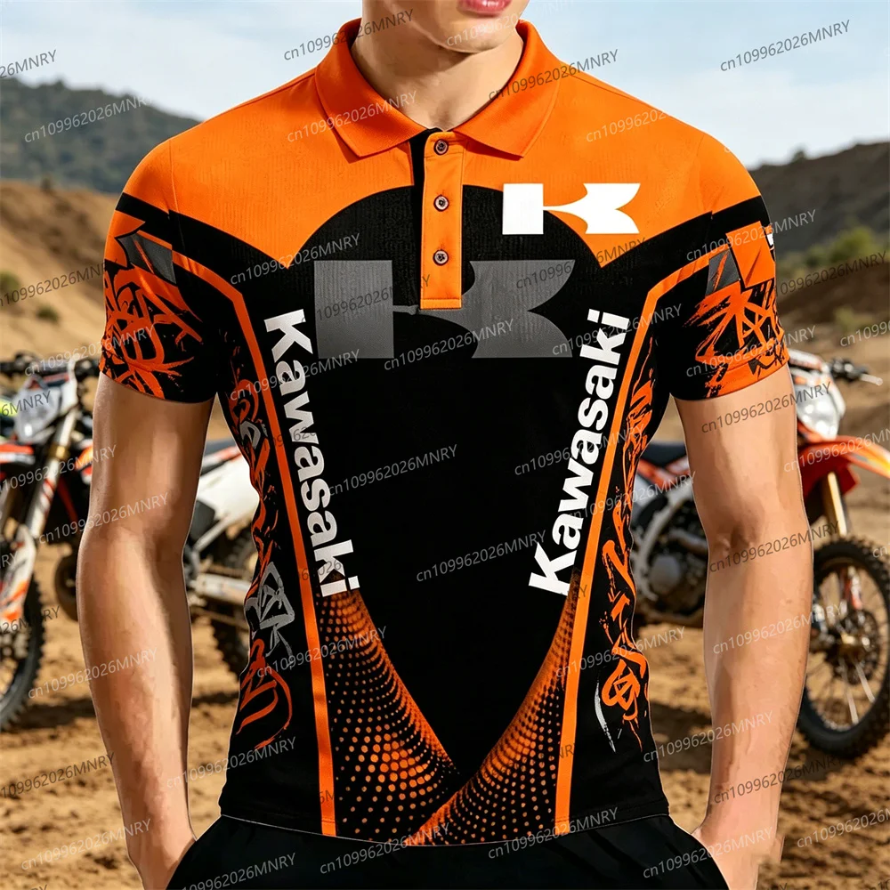 

Kawasaki Motorcycle Logo 3D Print Quick Drying Breathable Clothes Men Fashion Sports T-shirts