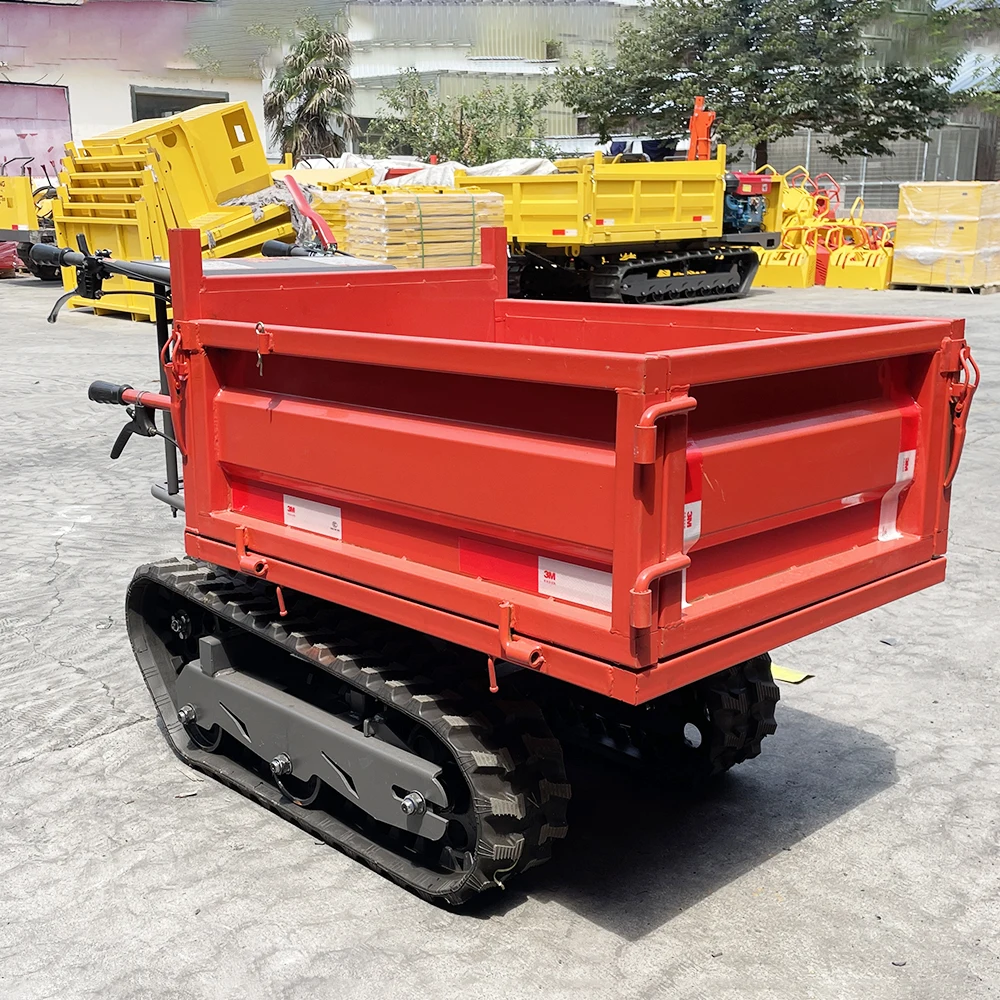 Automatic Crawler Loader Unloading Vehicle Adjustable Angle Convenient Operation Tracked Chassis 8 HP Engine High Load Moment
